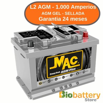 L2 AGM - 1.000 Amperios - Gel L2 AGM - 1.000 Amperios - Gel